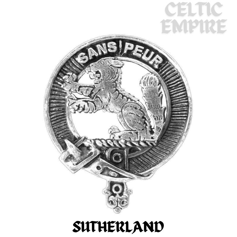 Sutherland Family Clan Crest Badge Glass Beer Mug