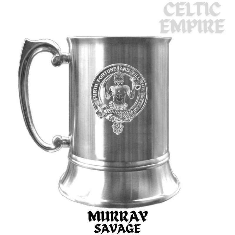 Murray (Savage) Scottish Family Clan Crest Badge Tankard