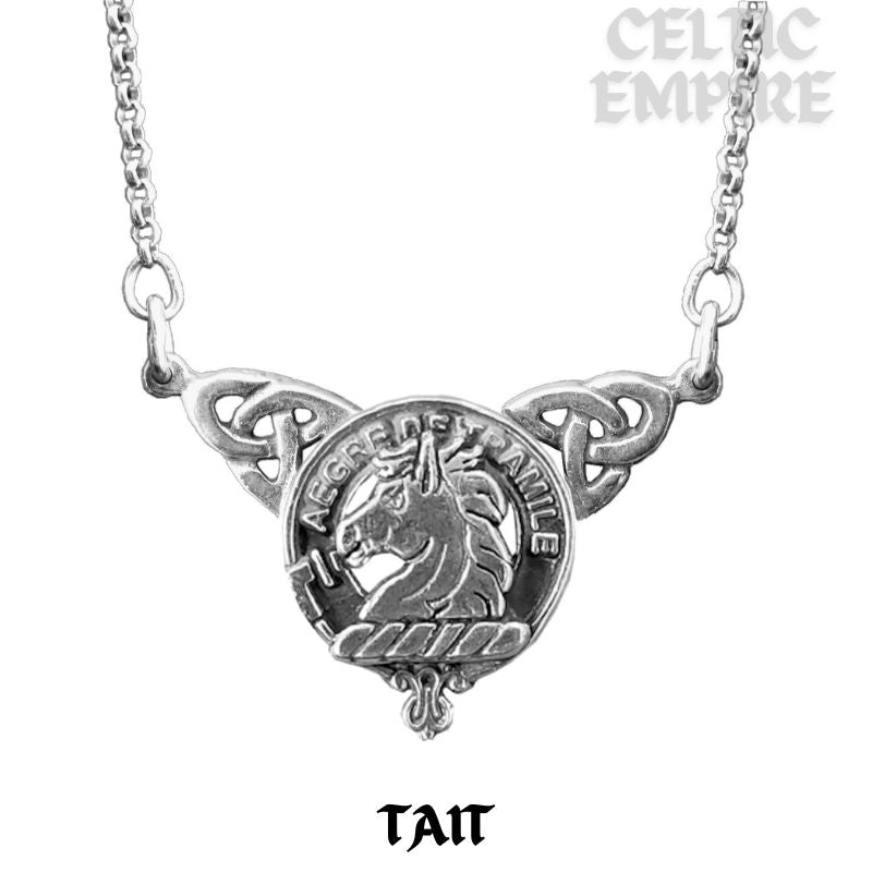Tait Family Clan Crest Double Drop Pendant