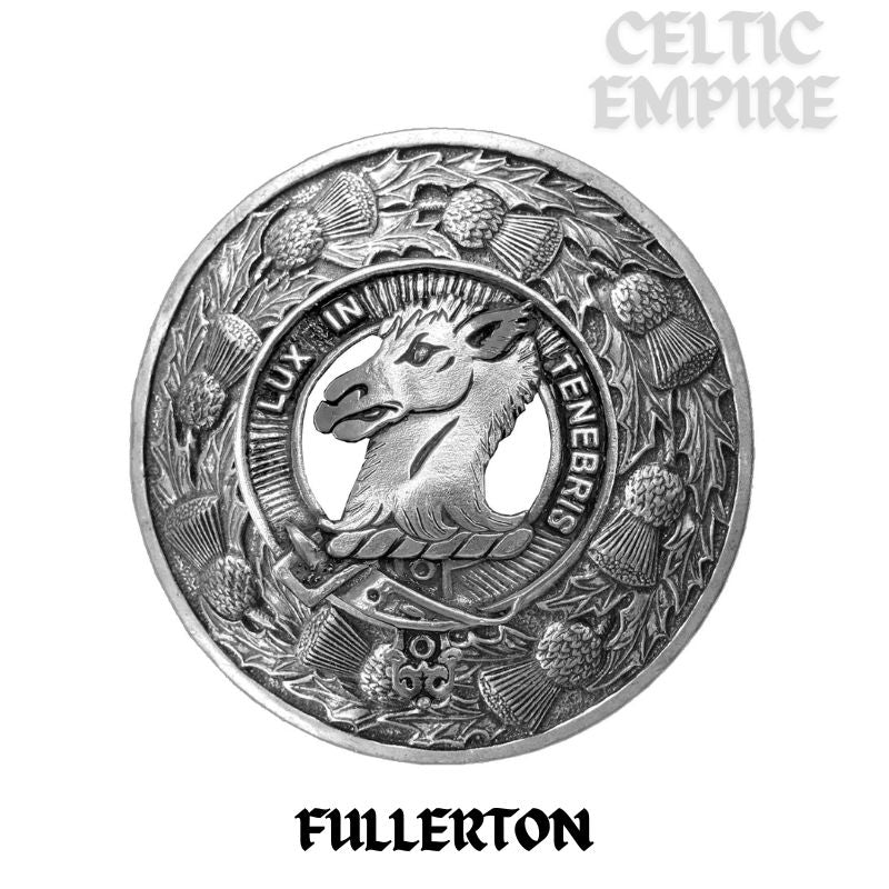 Fullerton Family Clan Badge Scottish Plaid Brooch