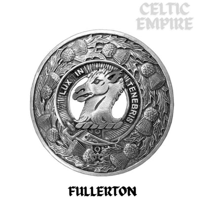 Fullerton Family Clan Badge Scottish Plaid Brooch