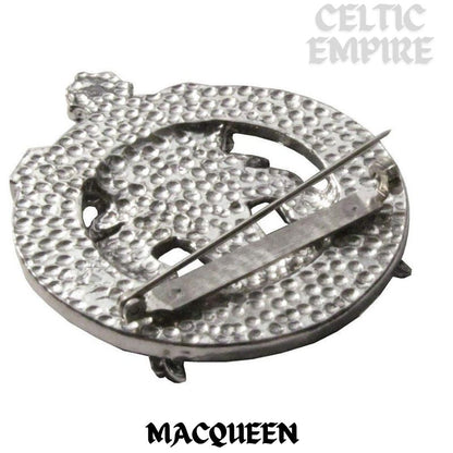 MacQueen Family Clan Crest Scottish Cap Badge