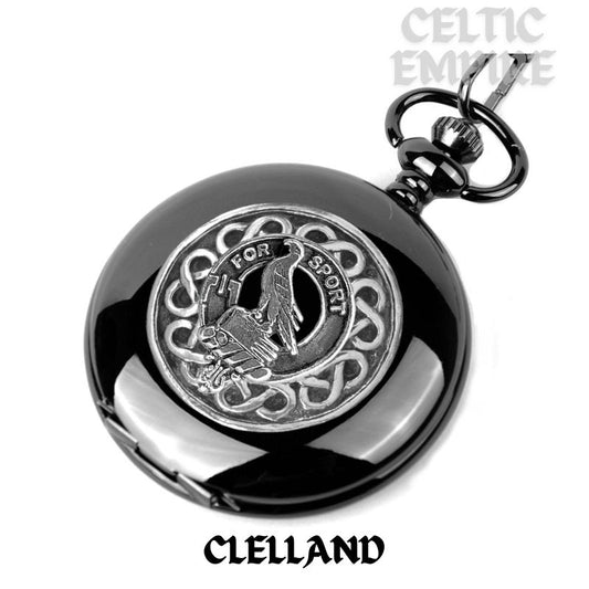 Clelland Scottish Family Clan Crest Pocket Watch