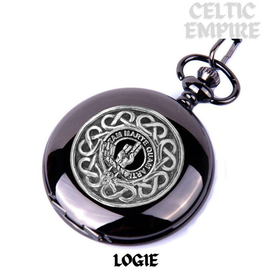 Logie Scottish Family Clan Crest Pocket Watch