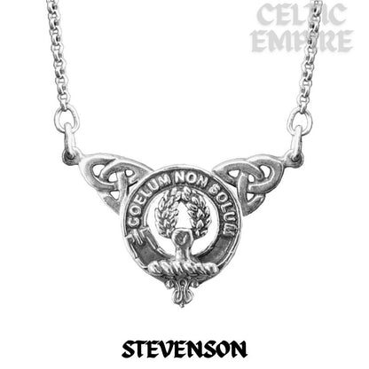Stevenson Family Clan Crest Double Drop Pendant