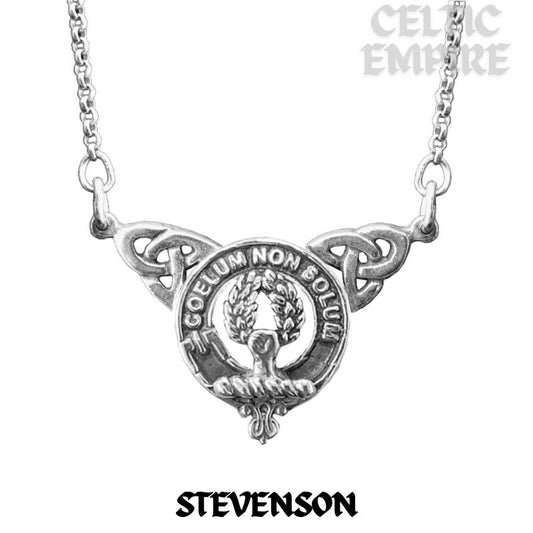 Stevenson Family Clan Crest Double Drop Pendant