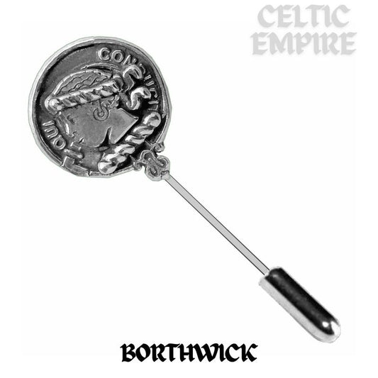 Borthwick Family Clan Crest Stick or Cravat pin, Sterling Silver