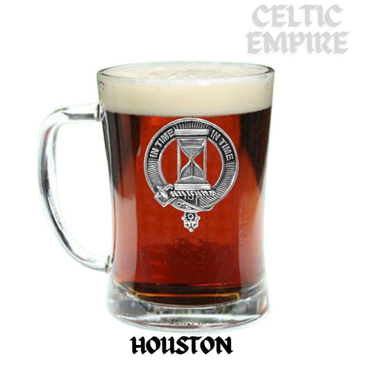 Houston Crest Badge Beer Mug, Scottish Glass Tankard