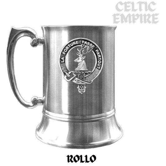 Rollo Scottish Family Clan Crest Badge Tankard