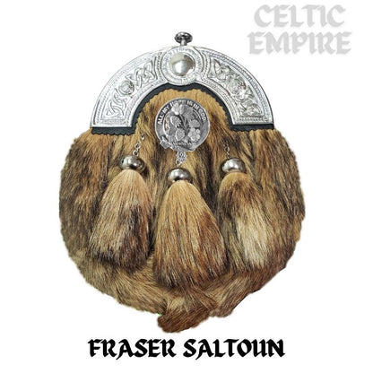 Fraser  Saltoun  Scottish Family Clan Crest Badge Dress Fur Sporran