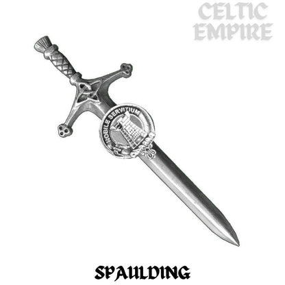 Spaulding Family Clan Crest Kilt Pin, Scottish Pin
