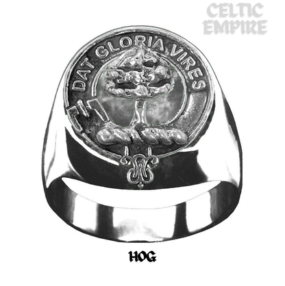 Hog Scottish Family Clan Crest Ring Sterling Silver and Karat Gold