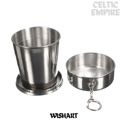 Wishart Scottish Family Clan Crest Folding Cup Key Chain
