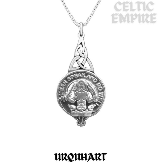 Urquhart Family Clan Crest Interlace Drop Pendant