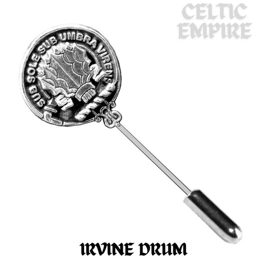 Irvine (Drum) Family Clan Crest Stick or Cravat pin, Sterling Silver