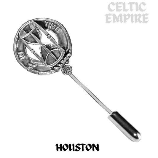 Houston Family Clan Crest Stick or Cravat pin, Sterling Silver