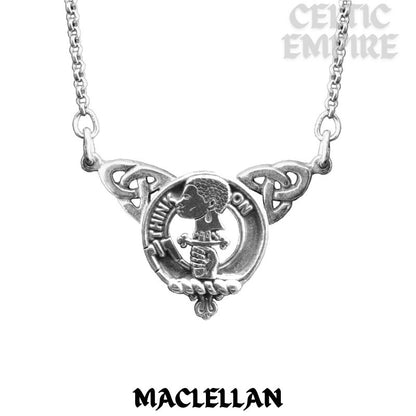 MacLellan Family Clan Crest Double Drop Pendant