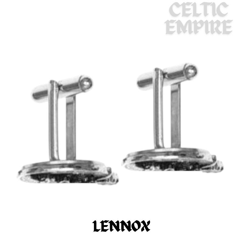 Lennox Family Clan Crest Scottish Cufflinks; Pewter, Sterling Silver and Karat Gold
