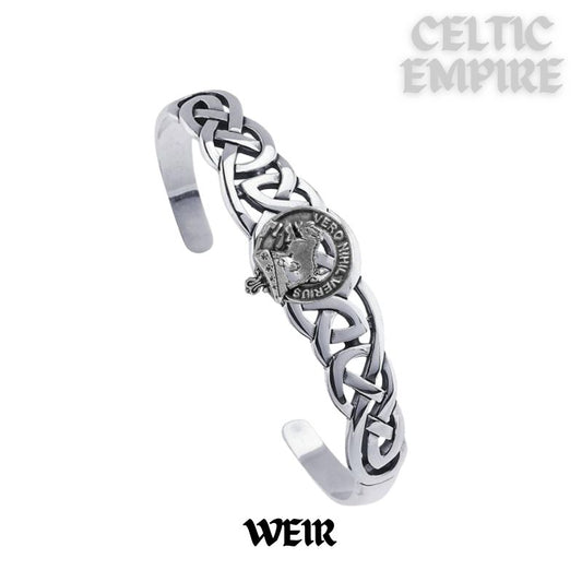 Weir Family Clan Crest Celtic Cuff Bracelet