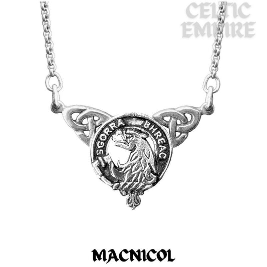 MacNicol Family Clan Crest Double Drop Pendant
