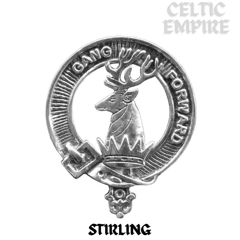 Stirling Family Clan Crest Scottish Cap Badge