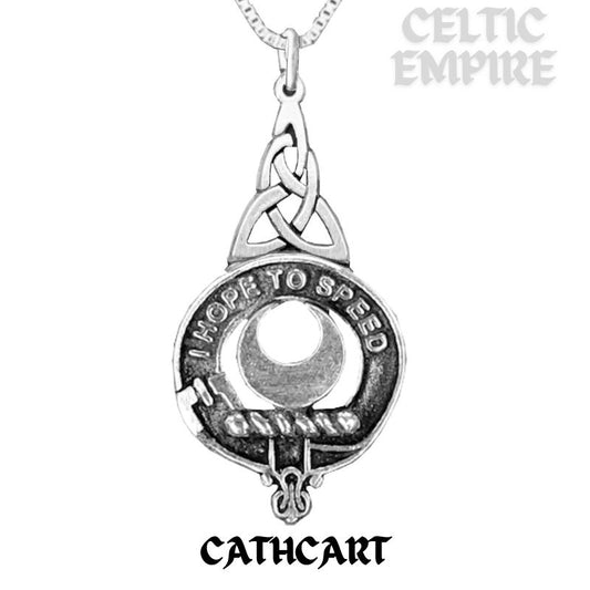 Cathcart Family Clan Crest Interlace Drop Pendant