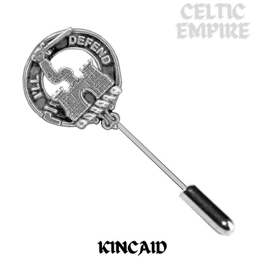 Kincaid Family Clan Crest Stick or Cravat pin, Sterling Silver