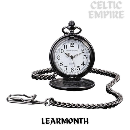 Learmonth Scottish Family Clan Crest Pocket Watch