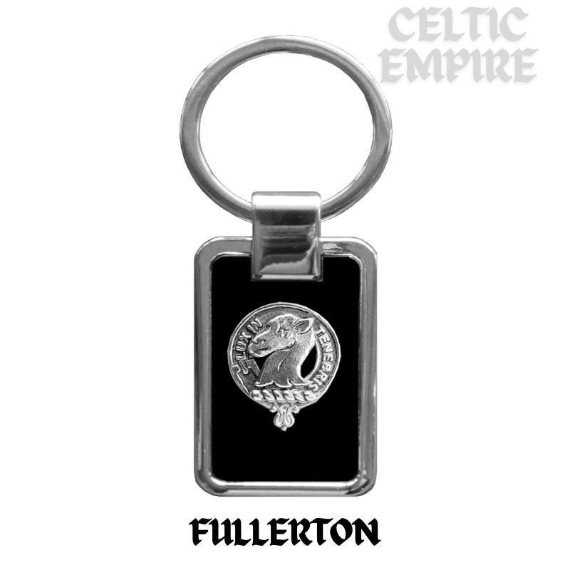 Fullerton Family Clan Black Stainless Key Ring