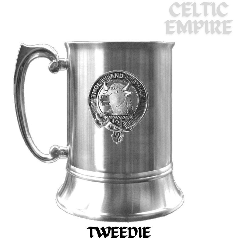 Tweedie Scottish Family Clan Crest Badge Tankard