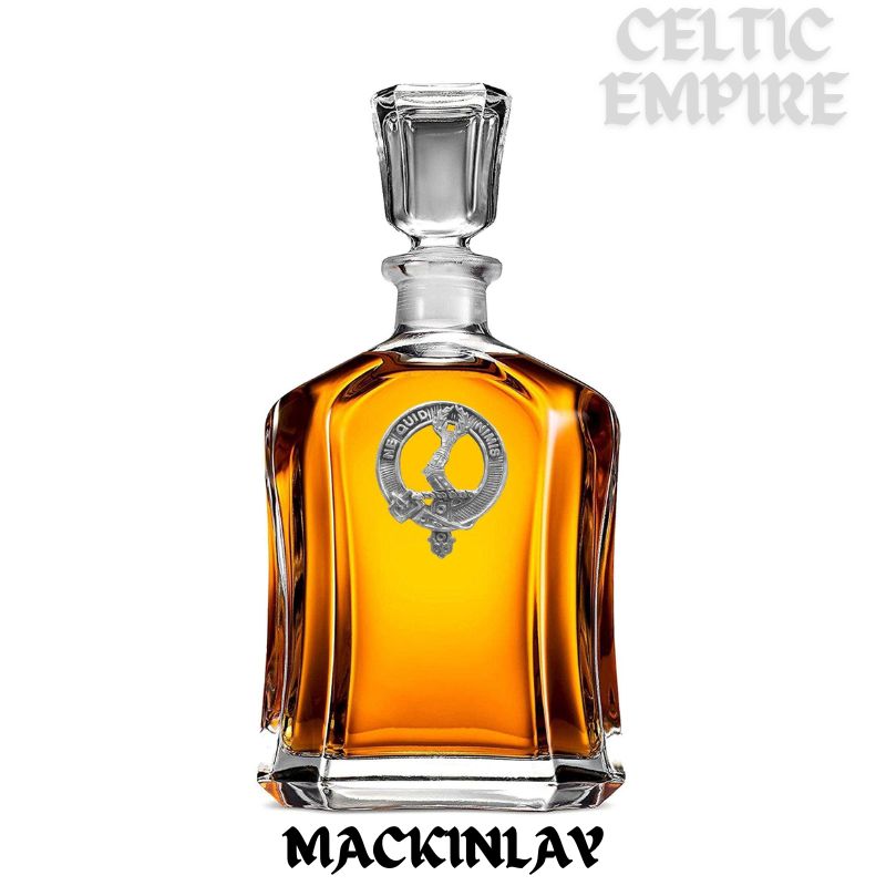 MacKinlay Family Clan Crest Badge Whiskey Decanter