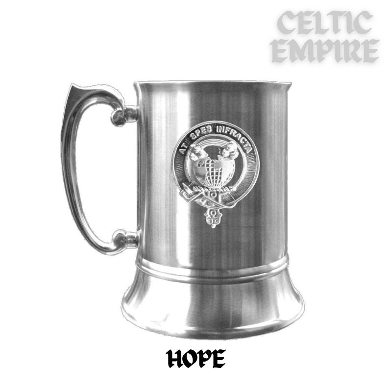 Hope Scottish Family Clan Crest Badge Tankard