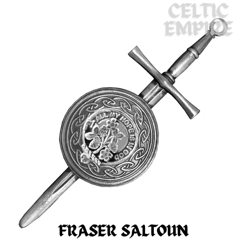 Fraser  Saltoun  Scottish Family Clan Dirk Shield Kilt Pin