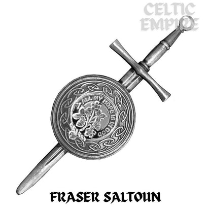 Fraser  Saltoun  Scottish Family Clan Dirk Shield Kilt Pin