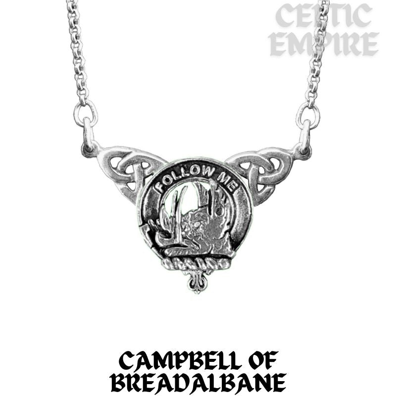Campbell Breadalbane Family Clan Crest Double Drop Pendant