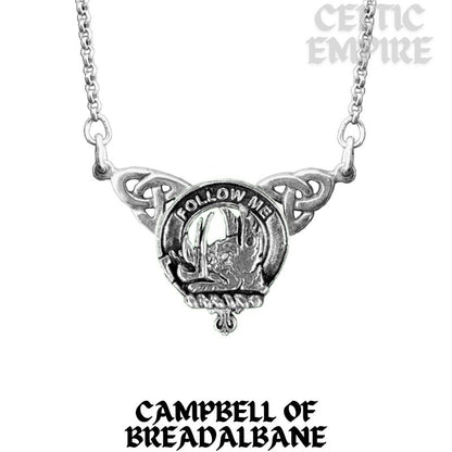 Campbell Breadalbane Family Clan Crest Double Drop Pendant