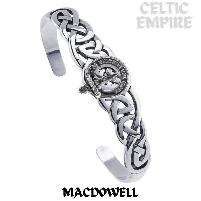 MacDowell Family Clan Crest Celtic Cuff Bracelet