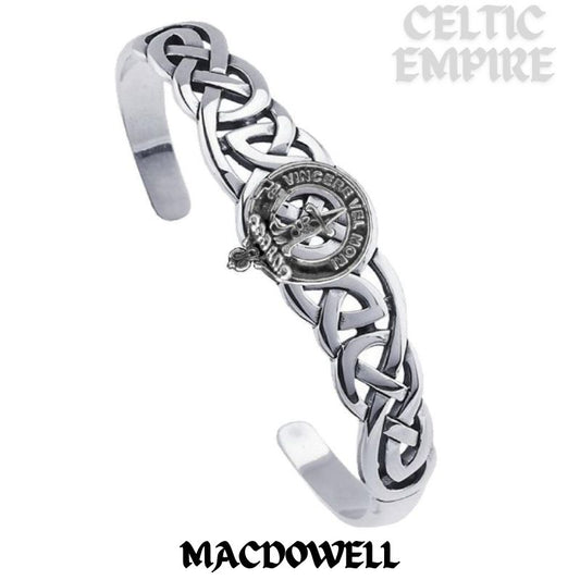 MacDowell Family Clan Crest Celtic Cuff Bracelet