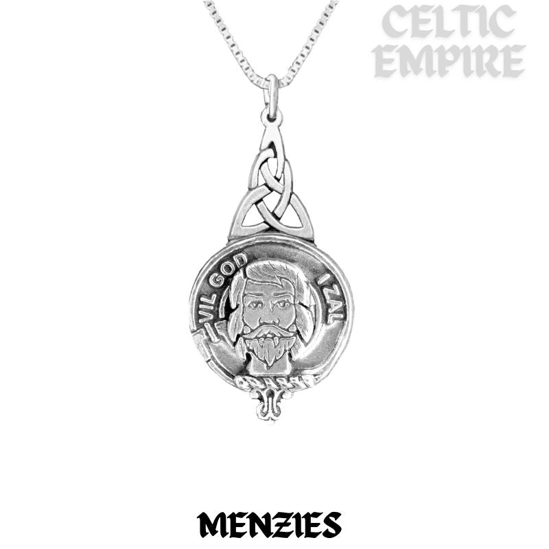 Menzies Family Clan Crest Interlace Drop Pendant