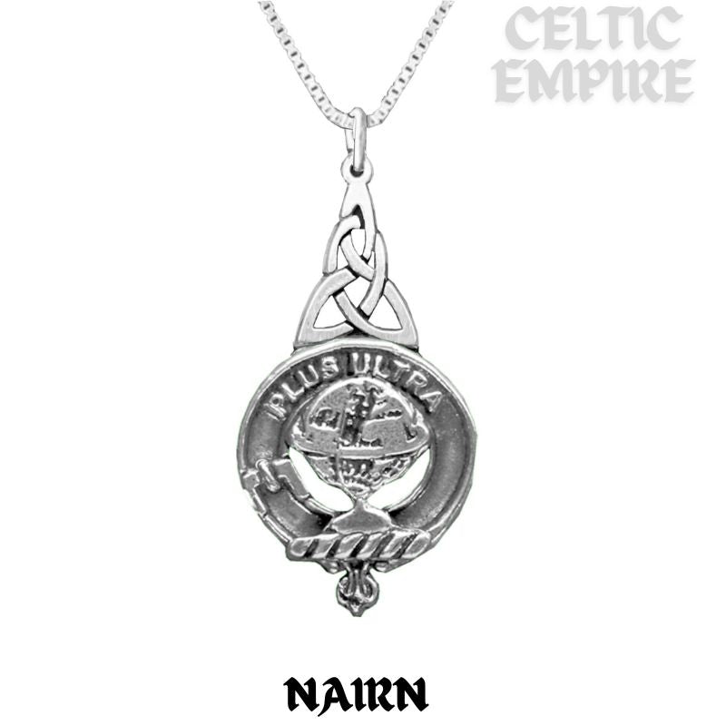 Nairn Family Clan Crest Interlace Drop Pendant