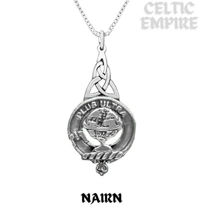 Nairn Family Clan Crest Interlace Drop Pendant