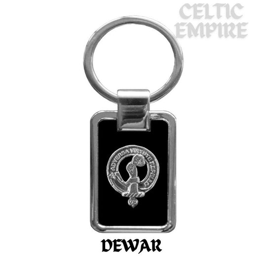 Dewar Family Clan Black Stainless Key Ring