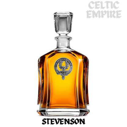 Stevenson Family Clan Crest Badge Skye Decanter