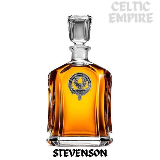 Stevenson Family Clan Crest Badge Skye Decanter