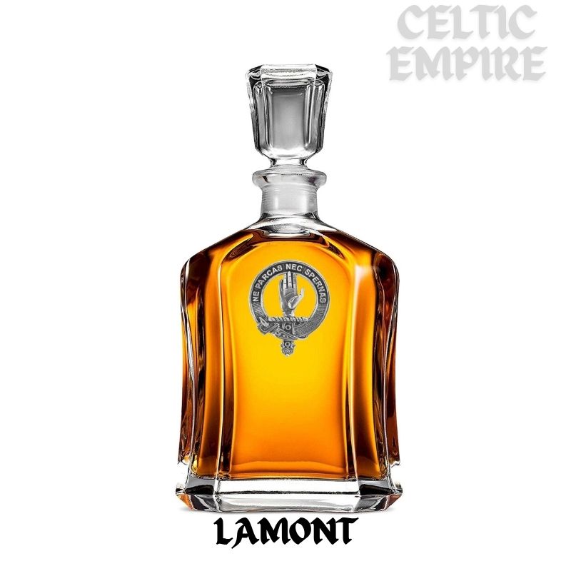 Lamont Family Clan Crest Badge Whiskey Decanter