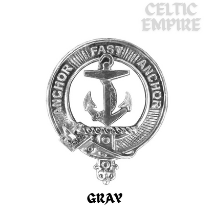 Gray Family Clan Crest Scottish Cap Badge