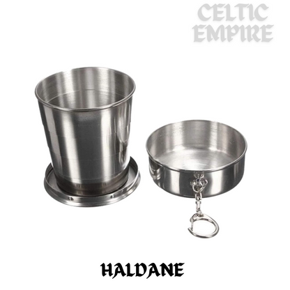 Haldane Scottish Family Clan Crest Folding Cup Key Chain