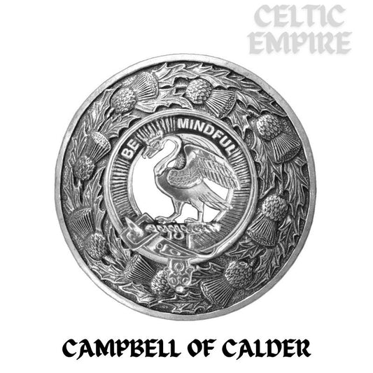 Campbell Calder Family Clan Badge Scottish Plaid Brooch