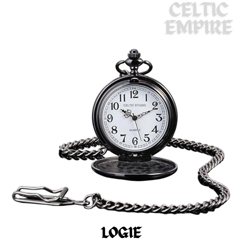 Logie Scottish Family Clan Crest Pocket Watch