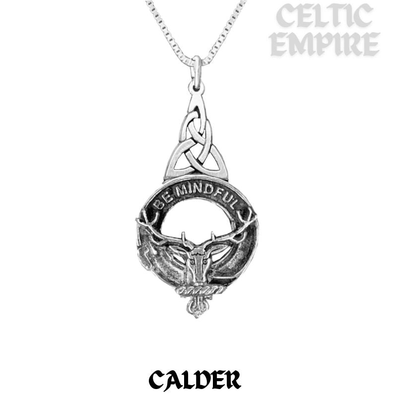 Calder Family Clan Crest Interlace Drop Pendant